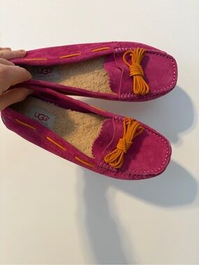 UGG Fuchsia Suede Moccasins